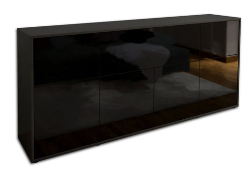 Sideboard Roseville, Schwarz, hängend (180x79x35cm)