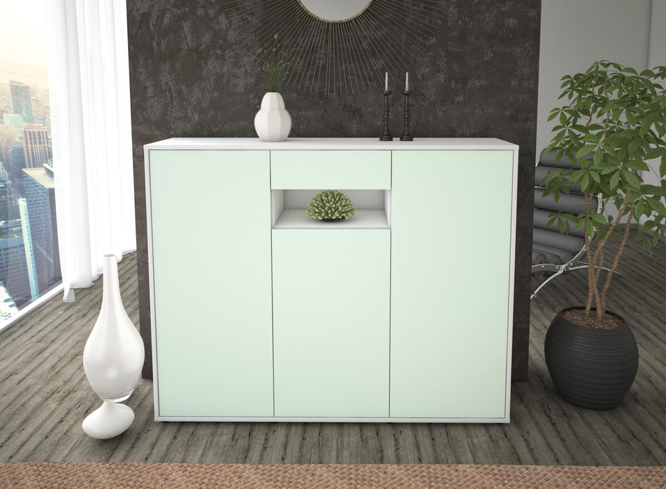 Highboard Madalena, Mint Front (136x108x35cm) - Stil.Zeit Möbel GmbH