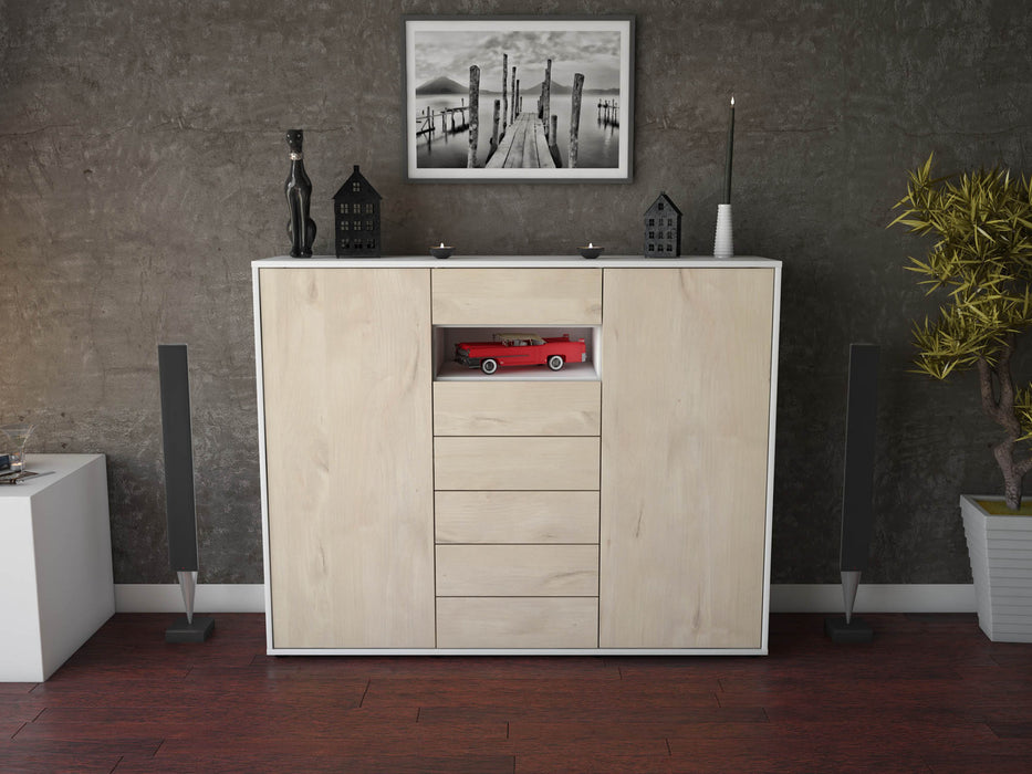 Highboard Maria, Zeder Front (136x108x35cm) - Stil.Zeit Möbel GmbH