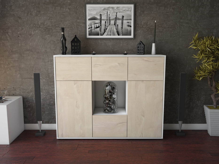 Highboard Milou, Zeder Front (136x108x35cm) - Stil.Zeit Möbel GmbH