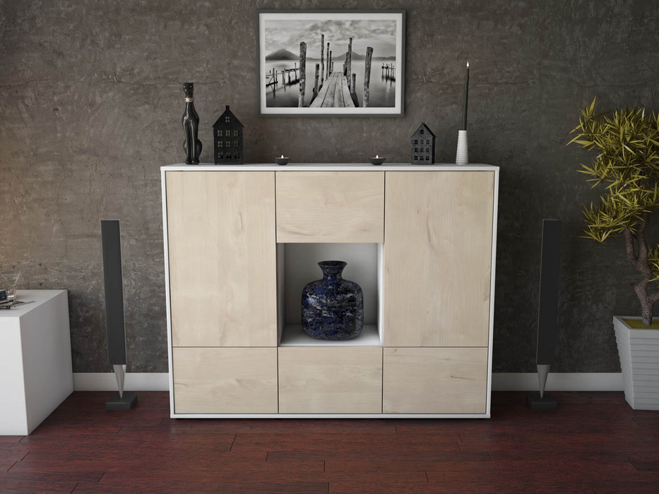 Highboard Mimma, Zeder Front (136x108x35cm) - Stil.Zeit Möbel GmbH