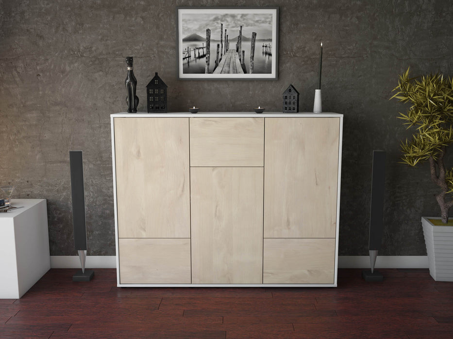 Highboard Mira, Zeder Front (136x108x35cm) - Stil.Zeit Möbel GmbH