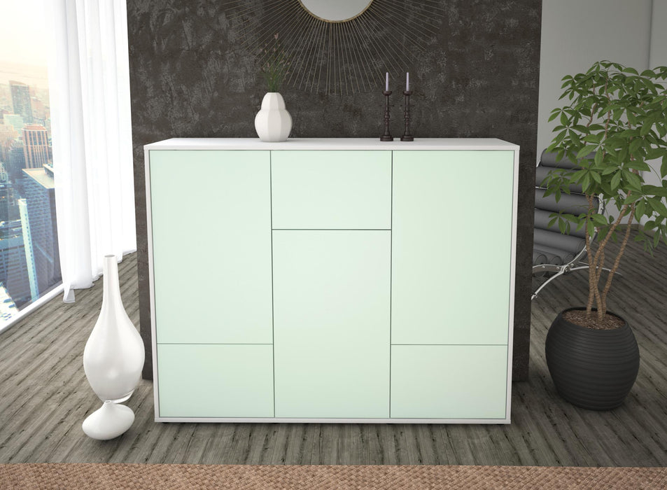 Highboard Mira, Mint Front (136x108x35cm) - Stil.Zeit Möbel GmbH