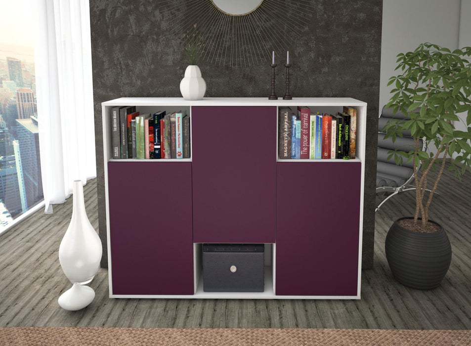 Highboard Momo, Lila Front (136x108x35cm) - Stil.Zeit Möbel GmbH