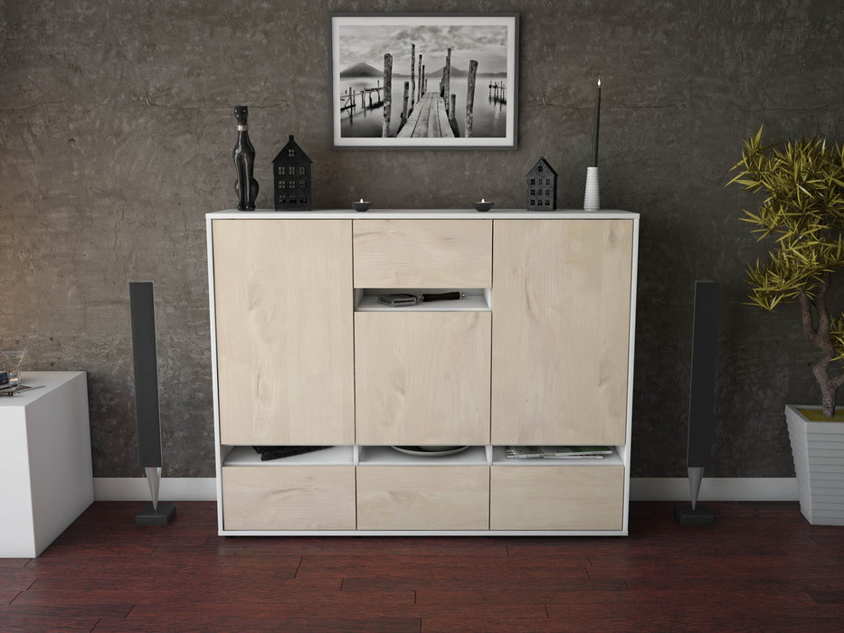 Highboard Mona, Zeder Front (136x108x35cm) - Stil.Zeit Möbel GmbH