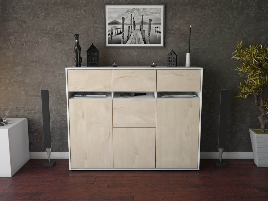 Highboard Neda, Zeder Front (136x108x35cm) - Stil.Zeit Möbel GmbH