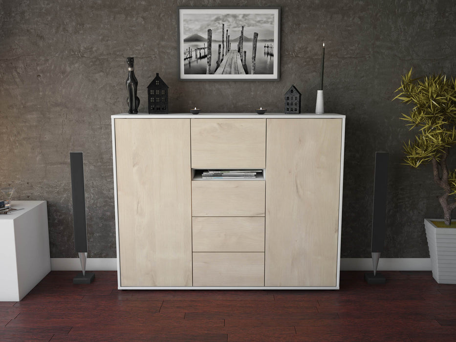 Highboard Nikola, Zeder Front (136x108x35cm) - Stil.Zeit Möbel GmbH