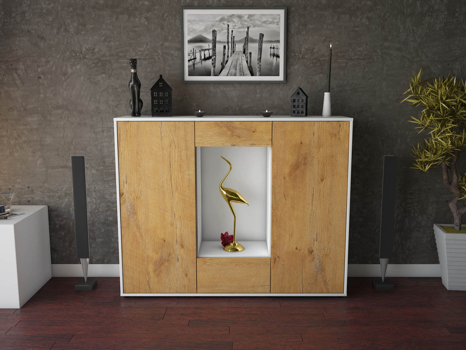 Highboard Norina, Eiche Front (136x108x35cm) - Stil.Zeit Möbel GmbH