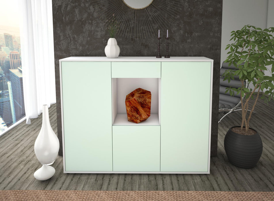 Highboard Peppina, Mint Front (136x108x35cm) - Stil.Zeit Möbel GmbH