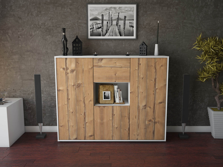 Highboard Pippa, Pinie Front (136x108x35cm) - Stil.Zeit Möbel GmbH