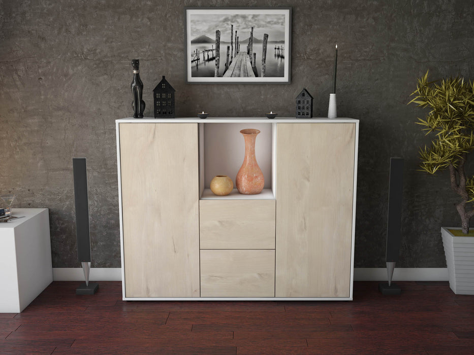 Highboard Rabea, Zeder Front (136x108x35cm) - Stil.Zeit Möbel GmbH