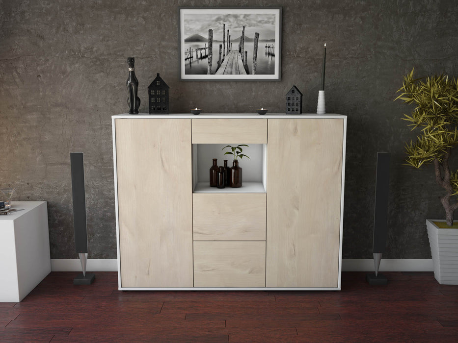 Highboard Rachelle, Zeder Front (136x108x35cm) - Stil.Zeit Möbel GmbH