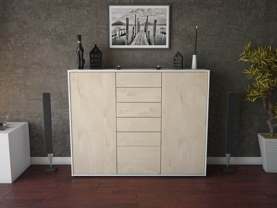 Highboard Ramona, Zeder Front (136x108x35cm) - Stil.Zeit Möbel GmbH