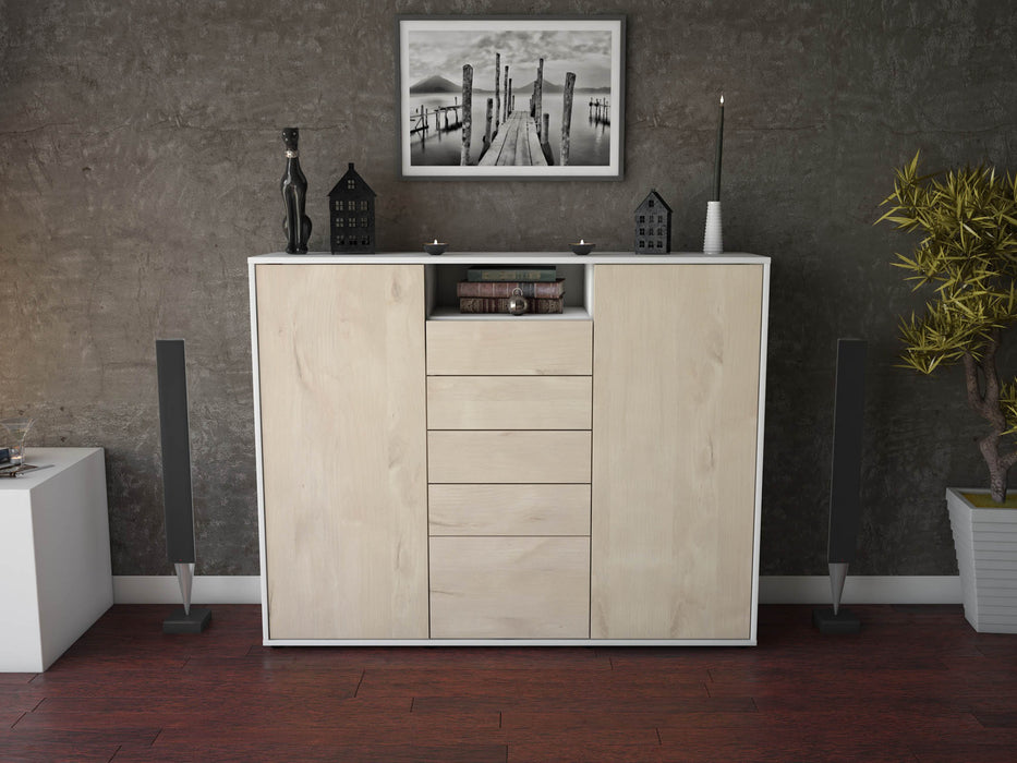 Highboard Ravena, Zeder Front (136x108x35cm) - Stil.Zeit Möbel GmbH