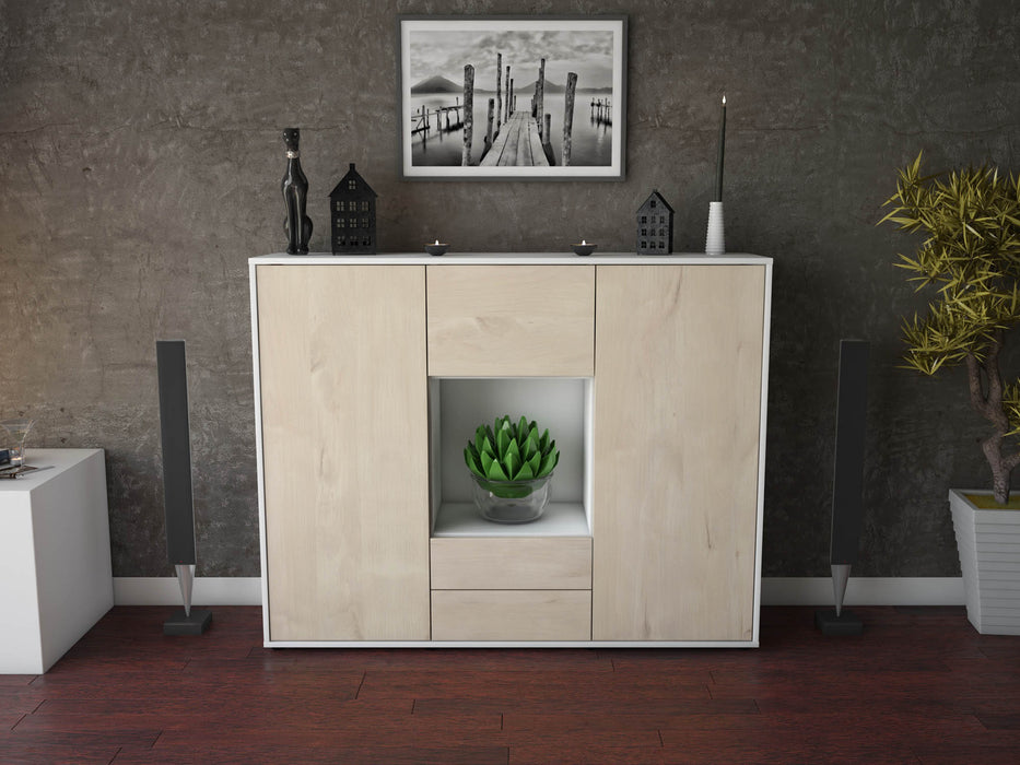 Highboard Rella, Zeder Front (136x108x35cm) - Stil.Zeit Möbel GmbH