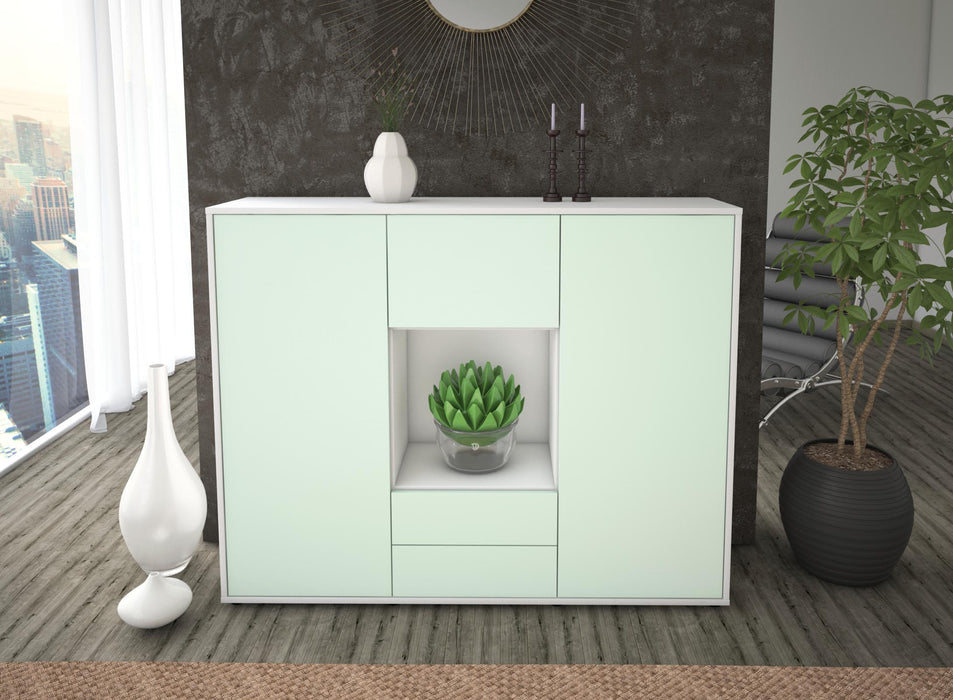 Highboard Rella, Mint Front (136x108x35cm) - Stil.Zeit Möbel GmbH