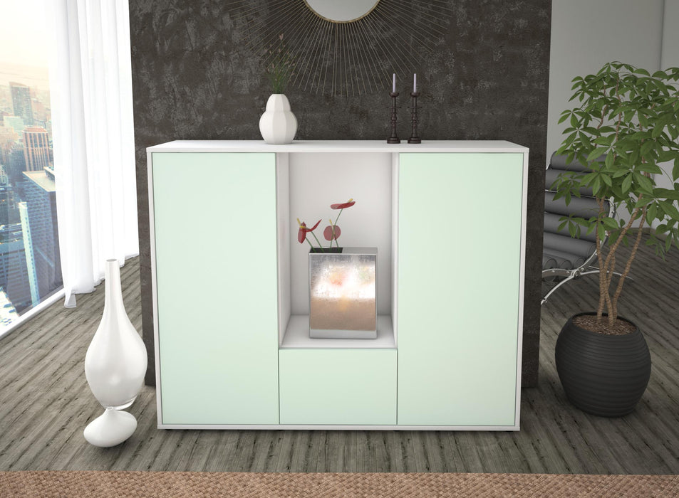 Highboard Renata, Mint Front (136x108x35cm) - Stil.Zeit Möbel GmbH