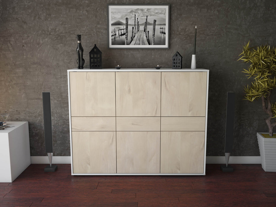 Highboard Saphira, Zeder Front (136x108x35cm) - Stil.Zeit Möbel GmbH