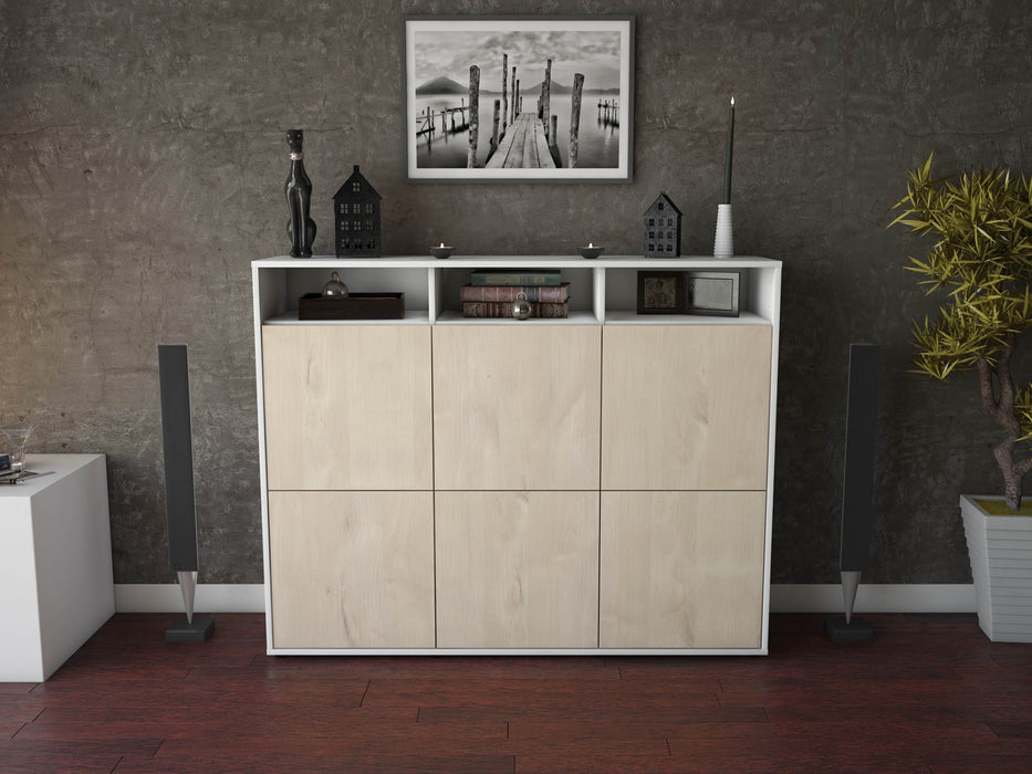 Highboard Sara, Zeder Front (136x108x35cm) - Stil.Zeit Möbel GmbH