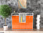 Highboard Sarina, Orange Front (136x108x35cm) - Stil.Zeit Möbel GmbH