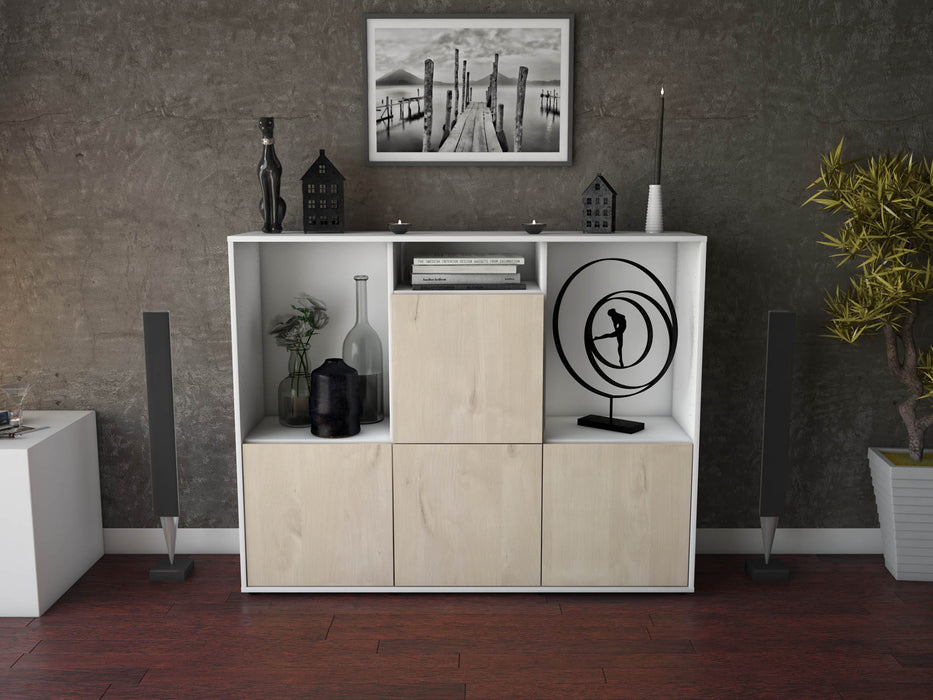 Highboard Saskia, Zeder Front (136x108x35cm) - Stil.Zeit Möbel GmbH