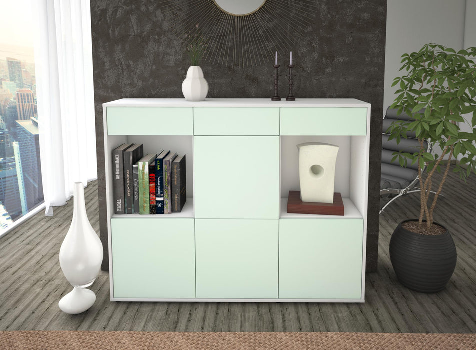 Highboard Selena, Mint Front (136x108x35cm) - Stil.Zeit Möbel GmbH