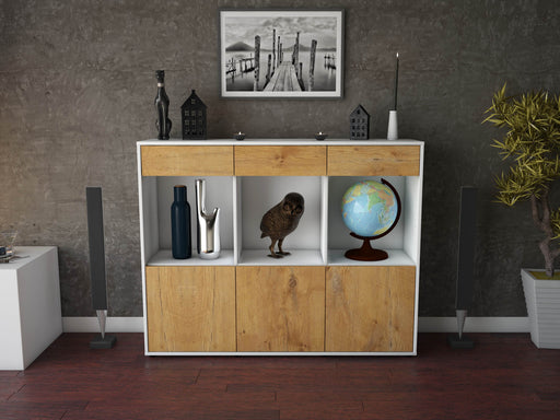 Highboard Selina, Eiche Front (136x108x35cm) - Stil.Zeit Möbel GmbH