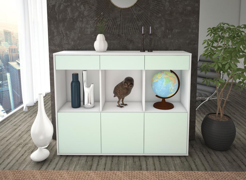 Highboard Selina, Mint Front (136x108x35cm) - Stil.Zeit Möbel GmbH