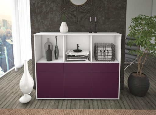 Highboard Selma, Lila Front (136x108x35cm) - Stil.Zeit Möbel GmbH