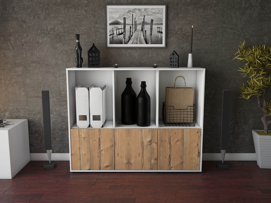 Highboard Seraphine, Pinie Front (136x108x35cm) - Stil.Zeit Möbel GmbH