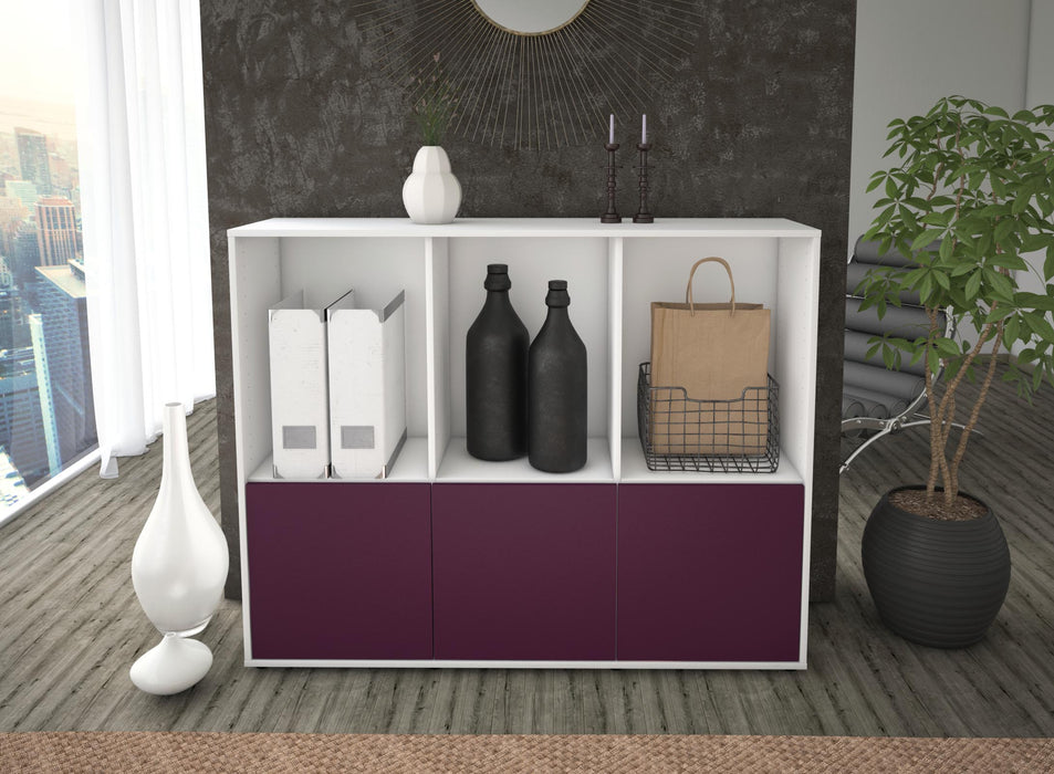 Highboard Seraphine, Lila Front (136x108x35cm) - Stil.Zeit Möbel GmbH