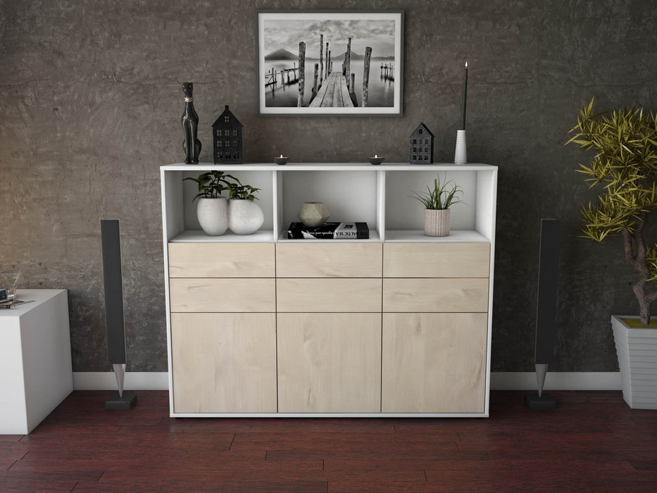 Highboard Serenella, Zeder Front (136x108x35cm) - Stil.Zeit Möbel GmbH