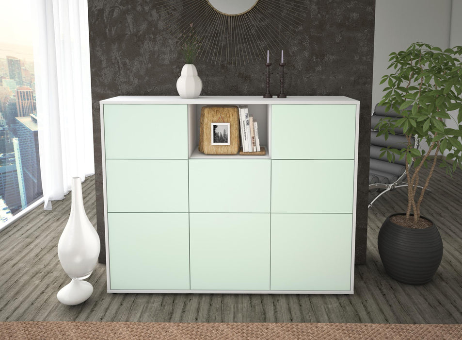 Highboard Simona, Mint Front (136x108x35cm) - Stil.Zeit Möbel GmbH