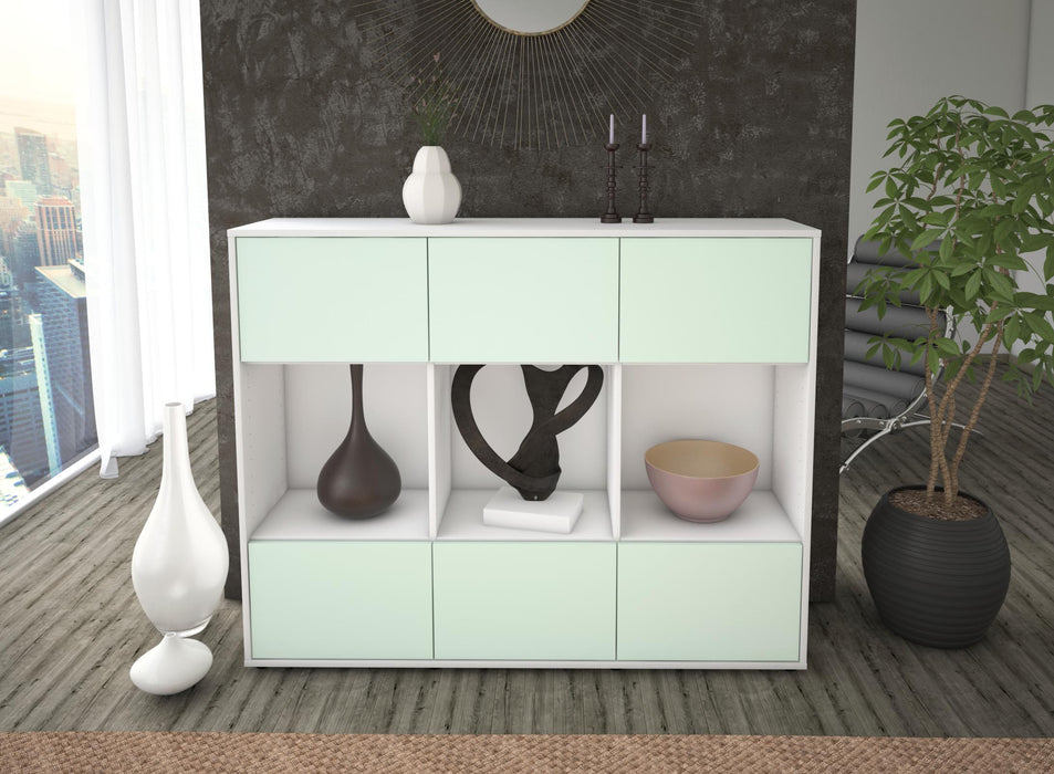 Highboard Suna, Mint Front (136x108x35cm) - Stil.Zeit Möbel GmbH