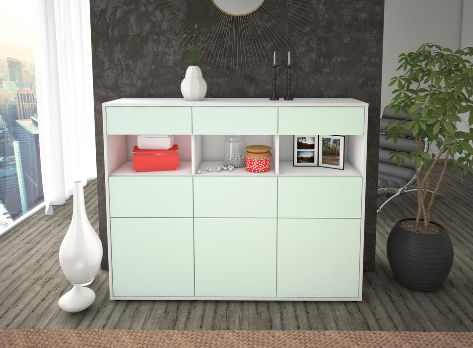 Highboard Tina, Mint Front (136x108x35cm) - Stil.Zeit Möbel GmbH