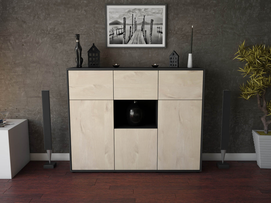 Highboard Milena, Zeder Front (136x108x35cm) - Stil.Zeit Möbel GmbH