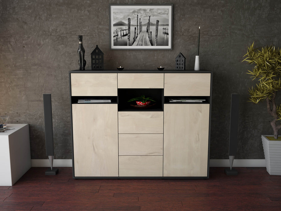 Highboard Nella, Zeder Front (136x108x35cm) - Stil.Zeit Möbel GmbH