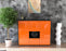 Highboard Nikolina, Orange Front (136x108x35cm) - Stil.Zeit Möbel GmbH