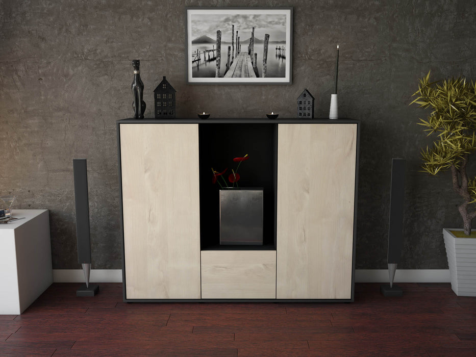 Highboard Renata, Zeder Front (136x108x35cm) - Stil.Zeit Möbel GmbH