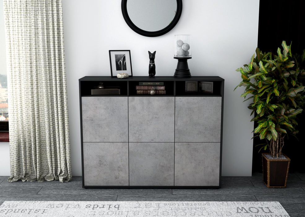 Highboard Sara, Beton Front (136x108x35cm) - Stil.Zeit Möbel GmbH