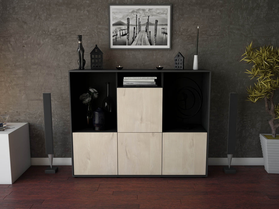 Highboard Saskia, Zeder Front (136x108x35cm) - Stil.Zeit Möbel GmbH