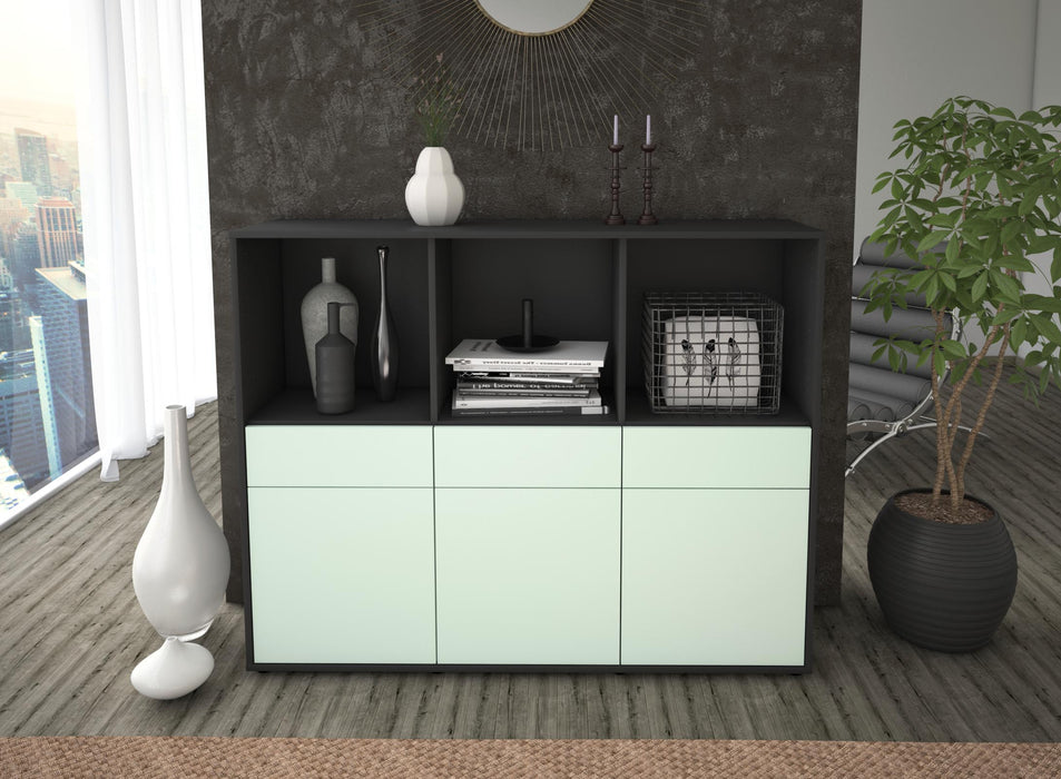 Highboard Selma, Mint Front (136x108x35cm) - Stil.Zeit Möbel GmbH