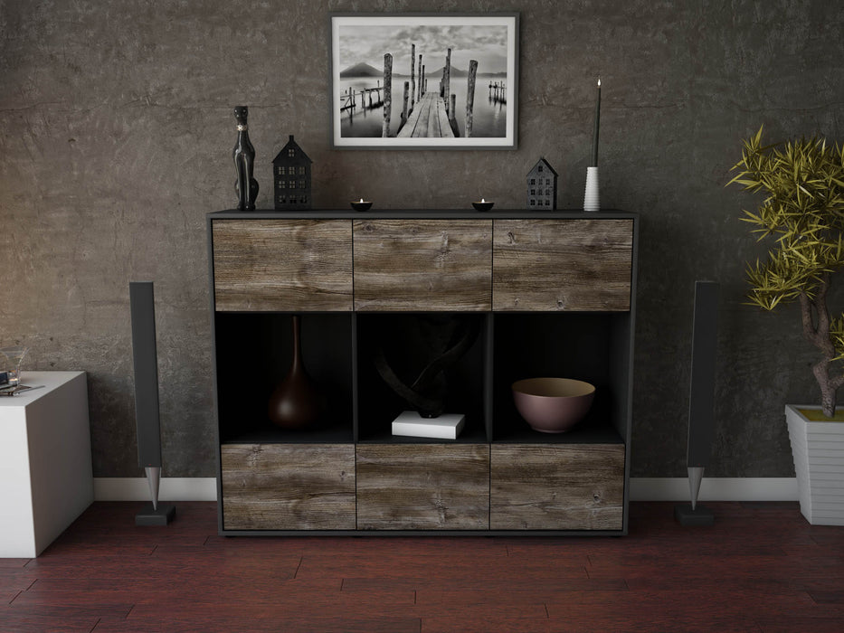 Highboard Suna, Treibholz Front (136x108x35cm) - Stil.Zeit Möbel GmbH