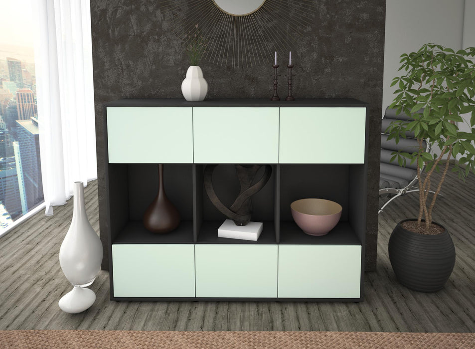 Highboard Suna, Mint Front (136x108x35cm) - Stil.Zeit Möbel GmbH