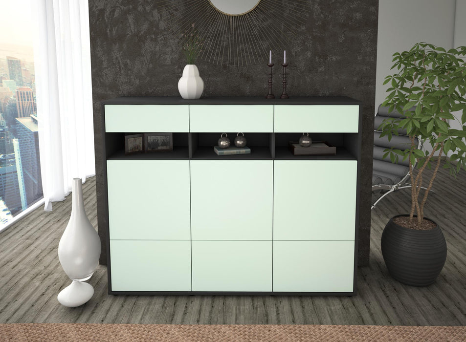 Highboard Tosca, Mint Front (136x108x35cm) - Stil.Zeit Möbel GmbH