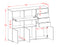 Highboard Vanda, Beton Maße (136x108x35cm) - Stil.Zeit Möbel GmbH