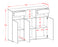 Highboard Mena, Beton Maße (136x108x35cm) - Stil.Zeit Möbel GmbH