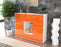Highboard Manuela, Orange Seite (136x108x35cm) - Stil.Zeit Möbel GmbH