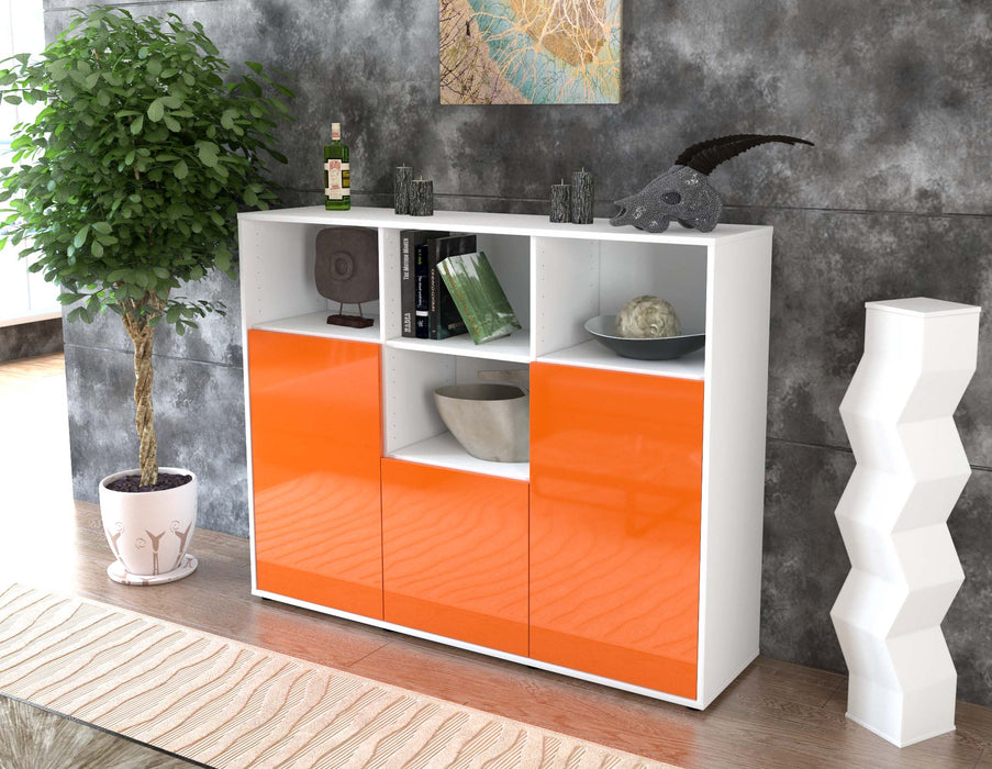 Highboard Mia, Orange Seite (136x108x35cm) - Stil.Zeit Möbel GmbH