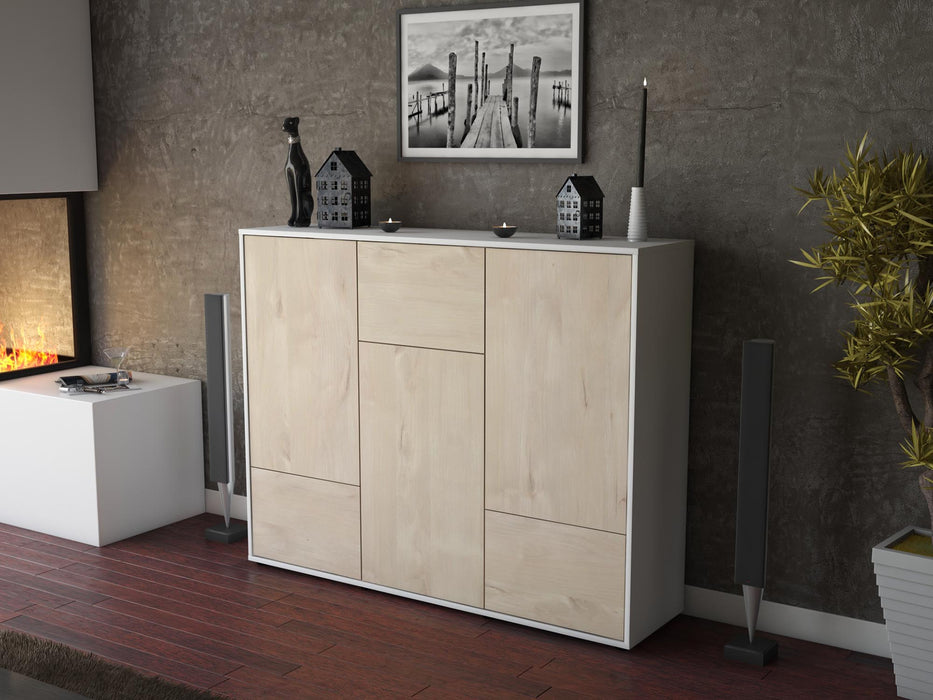 Highboard Mira, Zeder Seite (136x108x35cm) - Stil.Zeit Möbel GmbH